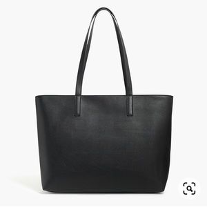 NWT J. Crew Black Factory Zippered Tote Bag